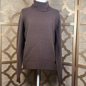 Kuhl Women’s Brown Ribbed Turtleneck Sweater Size Medium Outdoor Cozy